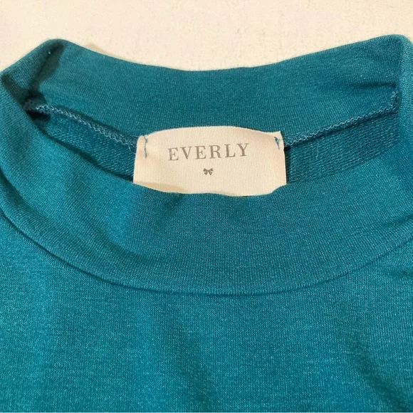 Everly ModCloth Teal Sleeveless Mock Turtleneck Dress Women’s Medium - Picture 5 of 10